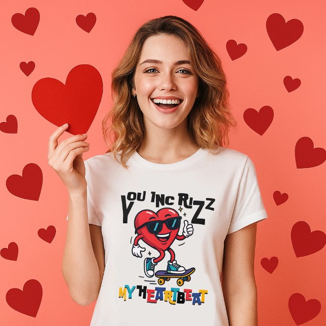 You Inc Rizz my Heartbeat - Cute skateboard heart T-Shirt (Creator Uploaded)