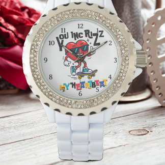 You Inc Rizz my Heartbeat - Cute skateboard heart Watch