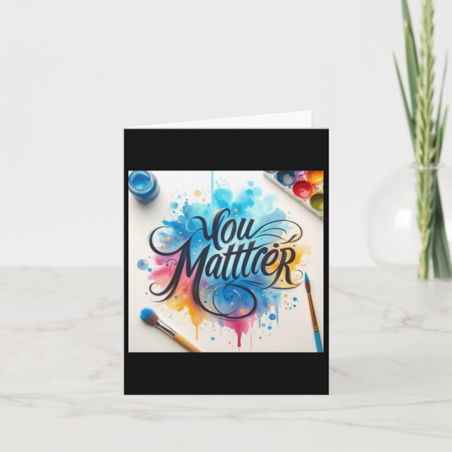 You Inspirational Handwritten Quote  Card (Front)