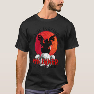 You Inspire My Inner Serial Kller Black Cat Hallo T-Shirt