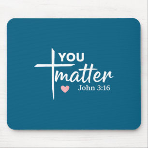 You John 3 16 Bible Verse Christian Faith Insratio Mouse Pad