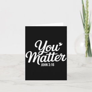 You John 3 16 Bible Verse Christian Faith Quote Card