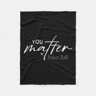 You John 3 16 Bible Verse Christian Faith Quote Fleece Blanket