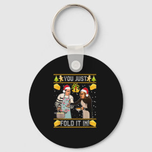 you just fold it in Christmas Key Ring
