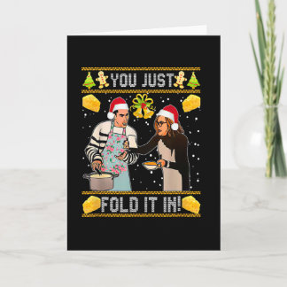 You Just Fold It In Christmas Xmas Pajamas Christm Card