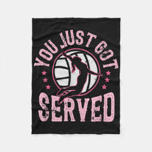You Just Got Served Volleyball Beach Volleyball  Fleece Blanket