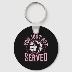 You Just Got Served Volleyball Beach Volleyball  Key Ring