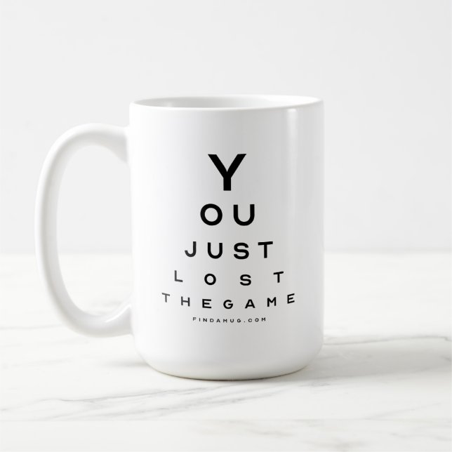 You Just Lost The Game Optical Chart Mug (Left)