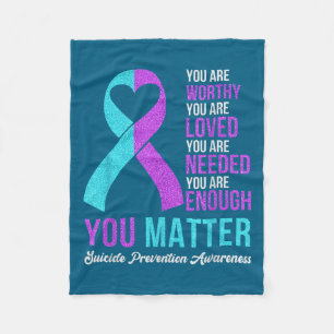 You Kindness Be Kind Suicide Prevention Awareness Fleece Blanket