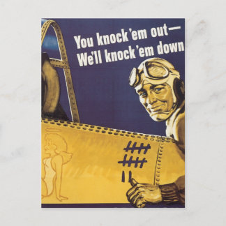 You Knock 'Em Out Postcard
