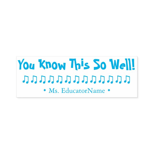 "You Know This So Well!" Instructor Rubber Stamp (Design)