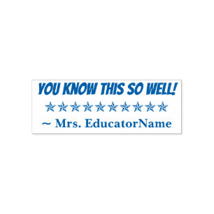 "You Know This So Well!" Marking Rubber Stamp