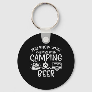 You Know What Rhymes With Camping Funny Camper Dad Key Ring