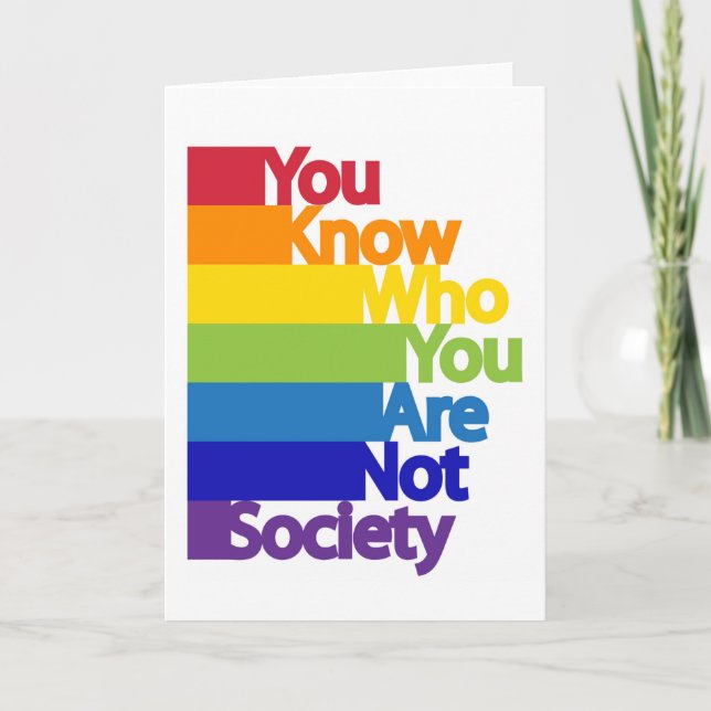 You Know Who You Are Not Society Card (Front)