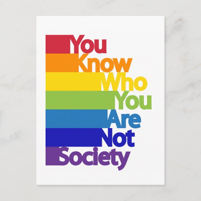 You Know Who You Are Not Society Postcard (Front)