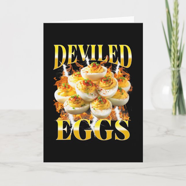 You Know Why I'm Here Deviled Egg Funny Thanksgivi Card (Front)