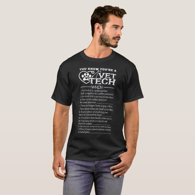 You Know You Are A Vet Tech Shirt (Front Full)