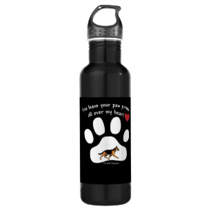 YOU LEAVE YOUR PAW PRINTS ALL OVER MY HEART! 710 ML WATER BOTTLE
