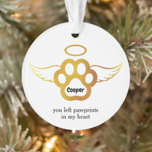 You left pawprints in my heart ornament