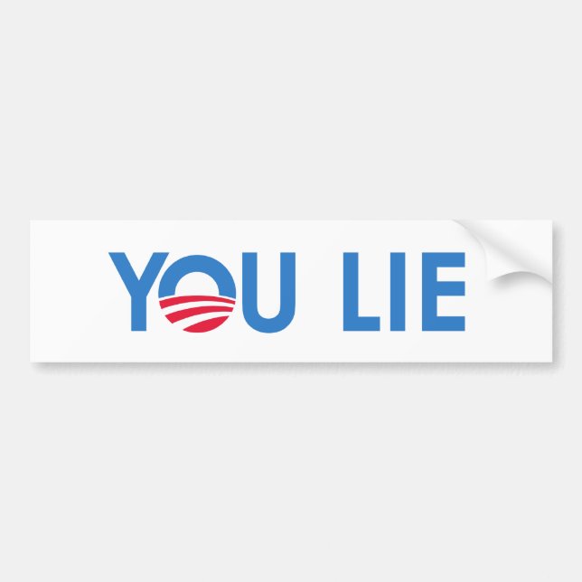 You Lie bumper sticker blue (Front)