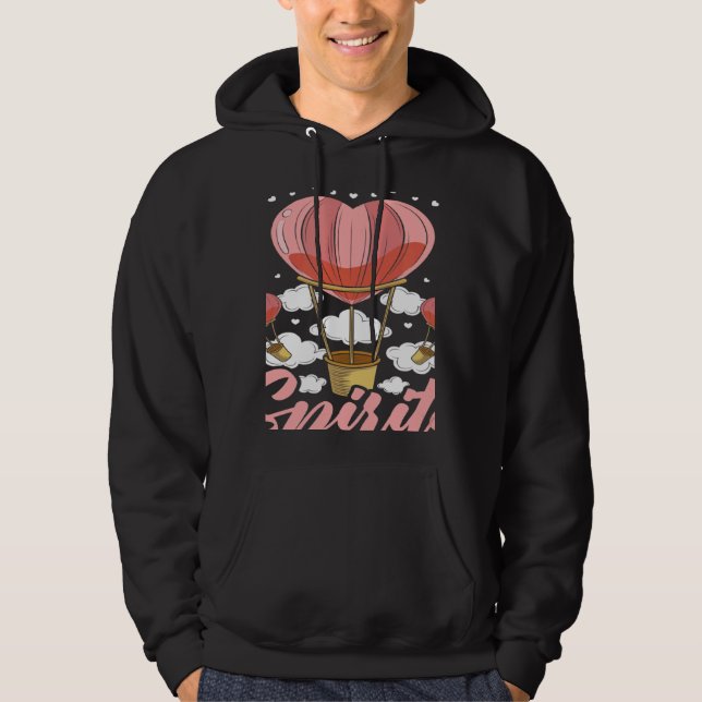 You Lift My Spirits Aeronaut Balloonist Hot Air Ba Hoodie (Front)