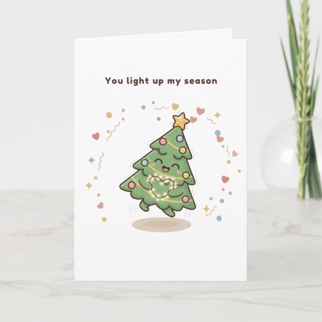 You Light Up My Season Puchi Dōshi Christmas card (Front)