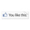 you like this Facebook thumbs up Bumper Sticker