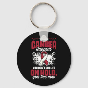 You Live - Throat Head And Neck Cancer Awareness Key Ring