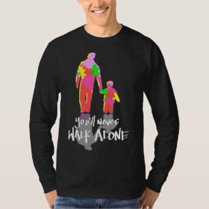 You Ll Never Walk Alone Puzzle Pieces Autism Aware T-Shirt