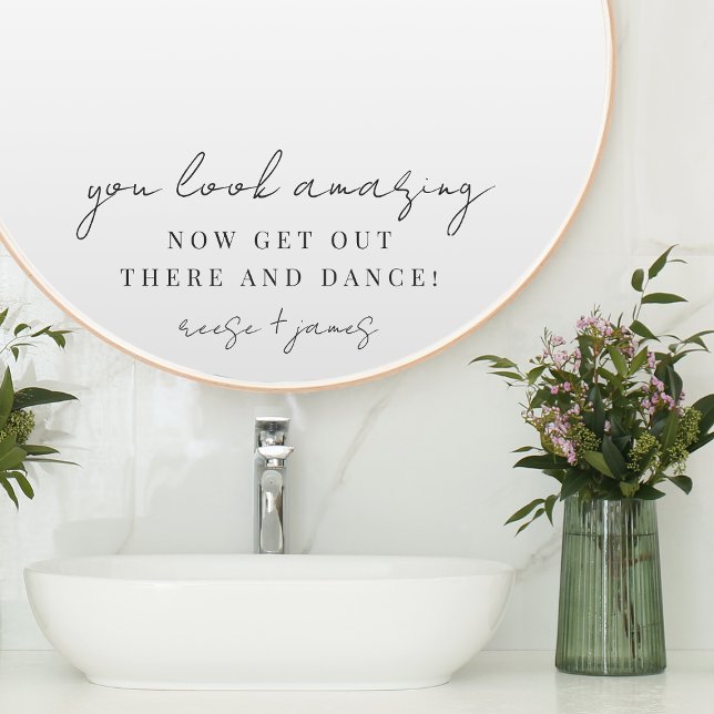 "You Look Amazing" Wedding Guest Bathroom Mirror (Creator Uploaded)