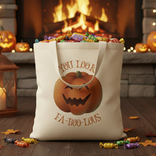 You Look FaBooLous Halloween Tote Bag
