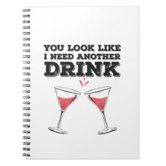 You Look Like I Need Another Drink Flirty Humour Notebook
