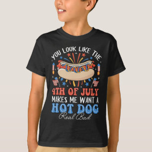 You Look Like The 4th Of July Hot Dog American Men T-Shirt