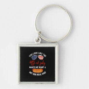 You Look Like The 4th Of July Patriotic Key Ring