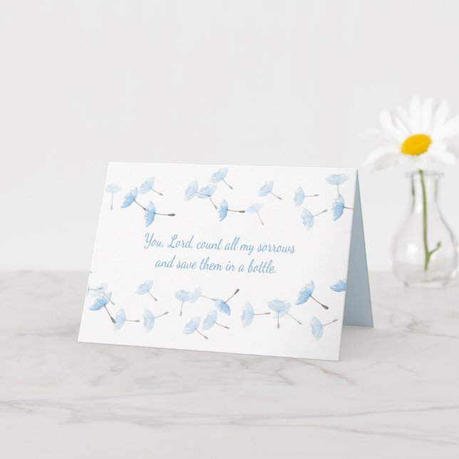 You Lord Save All My Tears Sympathy Card (Small Plant)