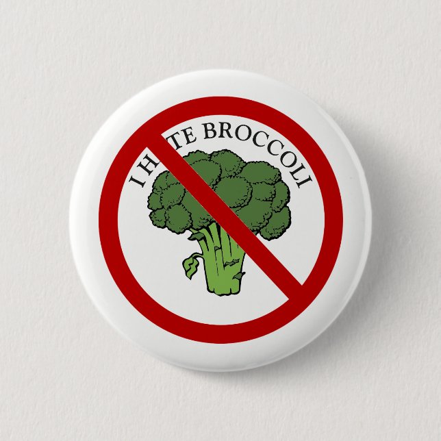 You love broccoli? 6 cm round badge (Front)