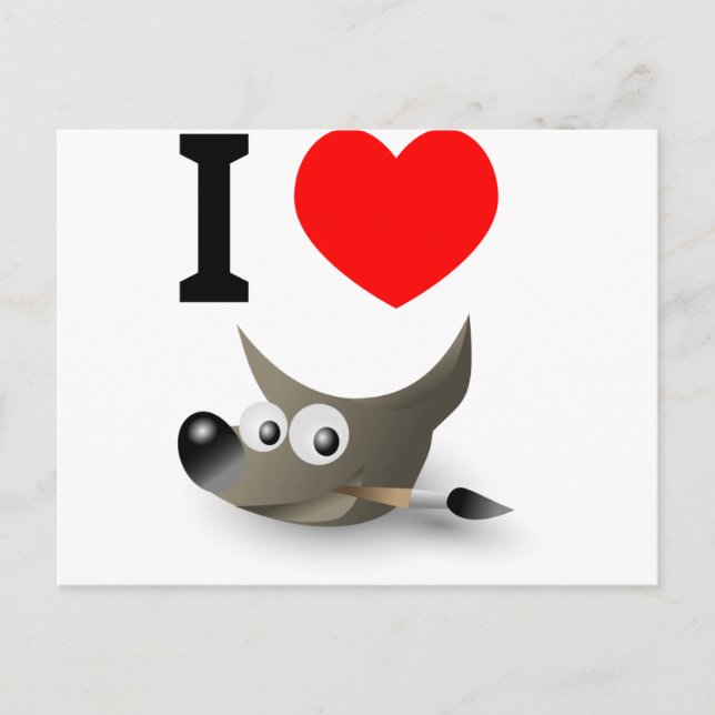 You love GIMP? Show it! Postcard (Front)