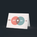 You Love Me Holiday Card<br><div class="desc">Retro red and blue Valentines Day</div>