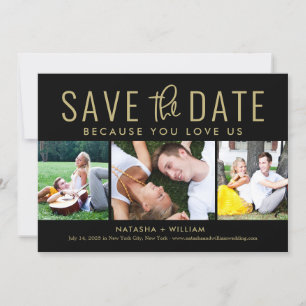 You Love Us EDITABLE COLOR Save The Date Card