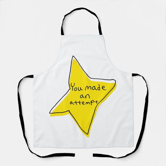 You Made An Attempt - Yellow Star Apron (Front)