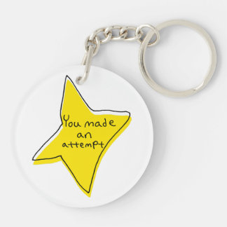 You Made An Attempt - Yellow Star Key Ring