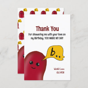You Made My Day Kids Birthday Thank You Card
