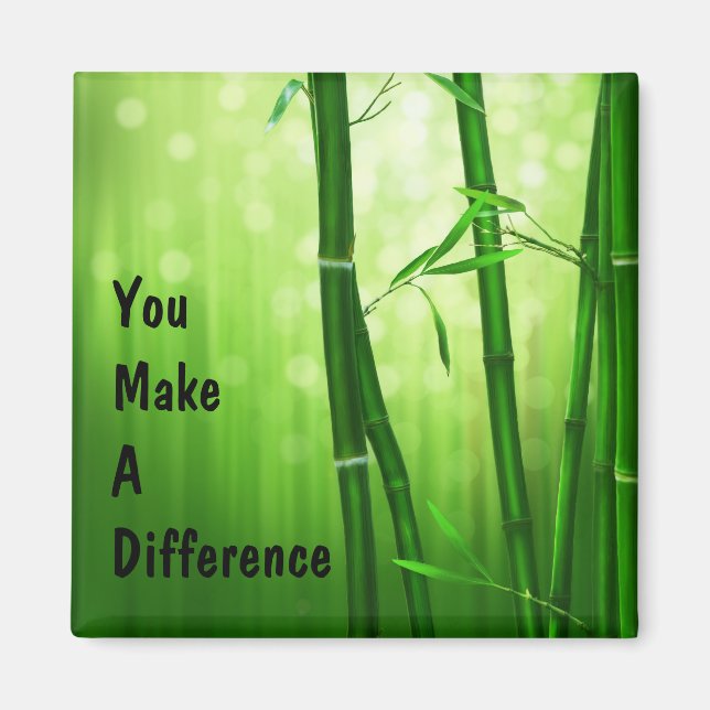 You Make a Difference Bamboo Magnet (Front)