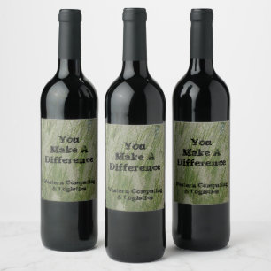 You Make Difference Desert Grass Thanks Employee Wine Label