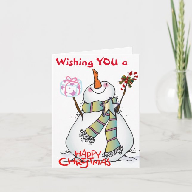 YOU MAKE ME ****A HAPPY CHRISTMAS"**** HOLIDAY CARD (Front)