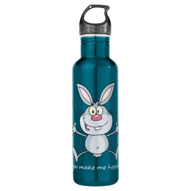 You Make Me Hoppy Bunny Rabbit 710 Ml Water Bottle (Front)