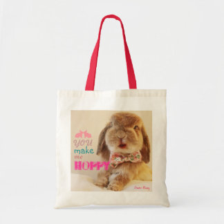 You make me hoppy tote bag