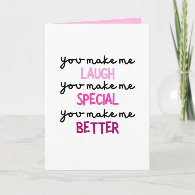 You Make Me Laugh, Anniversary Card (Front)