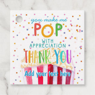 you make me pop thanks popcorn volunteer favour tags