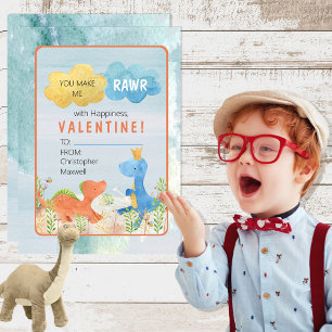 You Make Me Rawr With Happiness Valentine's Day Card